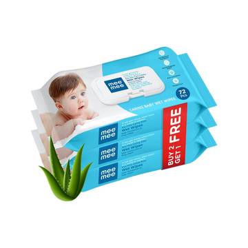 Mee Mee Caring Baby Baby Wipes with Lid - Buy 2 Get 1 Free